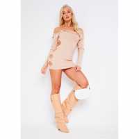 Дамски поли и рокли Missy Empire Bardot Cut Out Mini Dress Missy Empire Bardot Cut Out Mini Dress Дамски поли и рокли