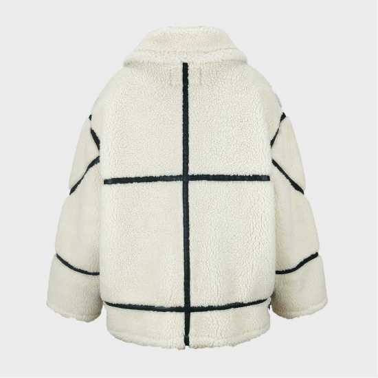 Women's Sherling Long Sleeve Short Puffer Jacket Women's Sherling Long Sleeve Short Puffer Jacket