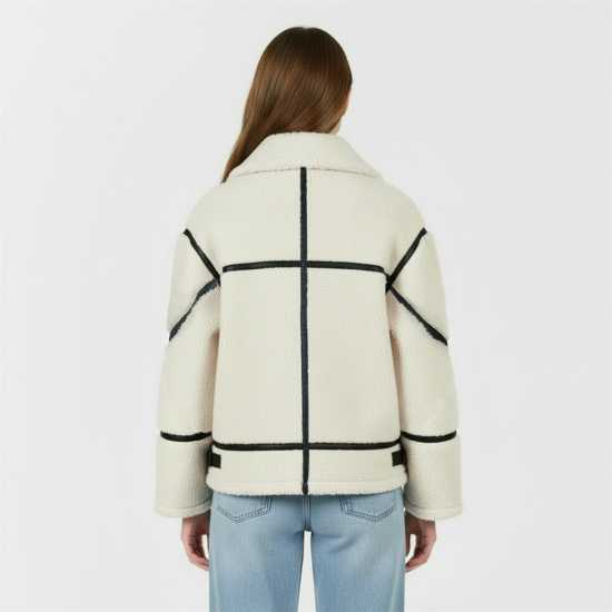 Women's Sherling Long Sleeve Short Puffer Jacket Women's Sherling Long Sleeve Short Puffer Jacket