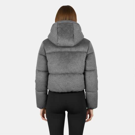 Women's Wind Resistant Detachable Hood Long Sleeve Short Puffer Jacket Women's Wind Resistant Detachable Hood Long Sleeve Short Puffer Jacket