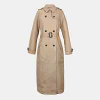 Women's Jw Maxi Trench Water Resistant Cotton Long Sleeve Short Puffer Jacket  
