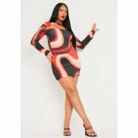 Дамски поли и рокли Missy Empire Slinky Cut Out Long Sleeve Mini Dress Missy Empire Slinky Cut Out Long Sleeve Mini Dress Дамски поли и рокли