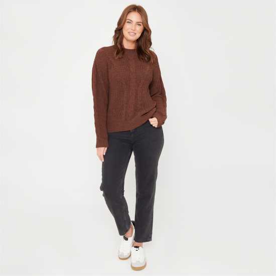 Дамски пуловери и жилетки Be You You Cable Jmper Ld51 Шоколад Be You You Cable Jmper Ld51 Шоколад Дамски пуловери и жилетки