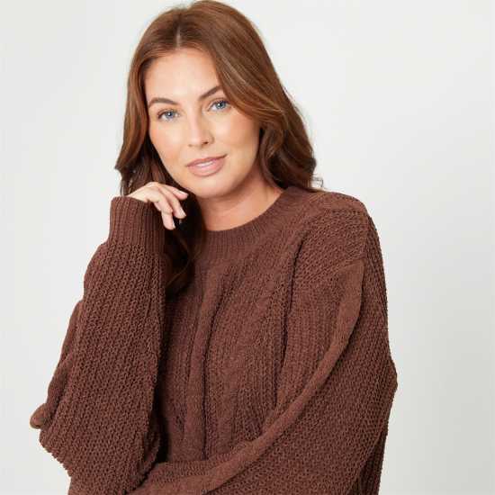 Дамски пуловери и жилетки Be You You Cable Jmper Ld51 Шоколад Be You You Cable Jmper Ld51 Шоколад Дамски пуловери и жилетки