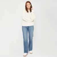 Be You You Cable Jmper Ld51 Крем Дамски пуловери и жилетки