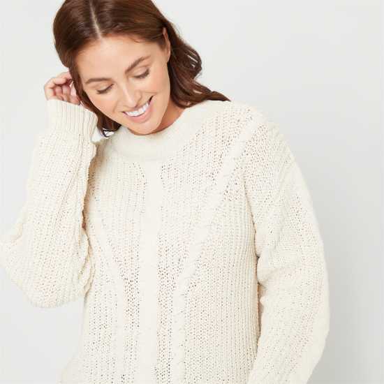 Дамски пуловери и жилетки Be You You Cable Jmper Ld51 Крем Be You You Cable Jmper Ld51 Крем Дамски пуловери и жилетки