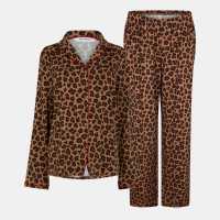 Urban Threads Women's Long-Sleeve Pyjama Set Леопард 