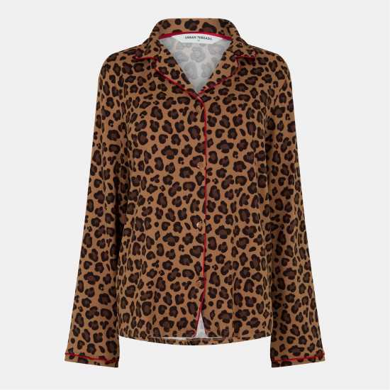 Urban Threads Women's Long-Sleeve Pyjama Set Леопард 