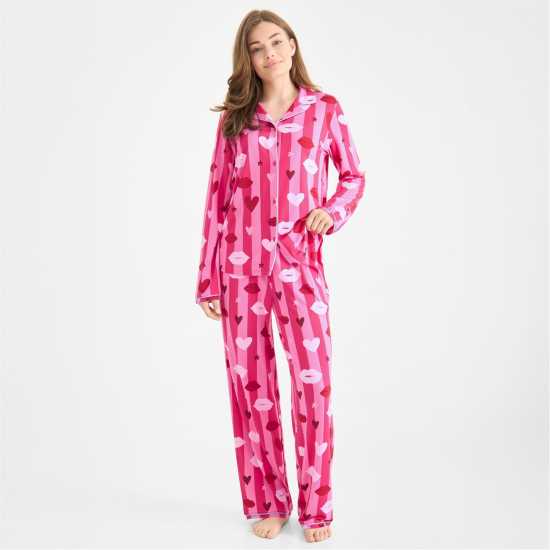 Дамски пижами Urban Threads Urban T Ls Pj Set Ld61 Urban Threads Urban T Ls Pj Set Ld61 Дамски пижами