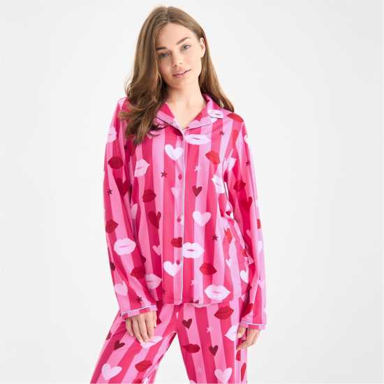 Дамски пижами Urban Threads Urban T Ls Pj Set Ld61 Urban Threads Urban T Ls Pj Set Ld61 Дамски пижами
