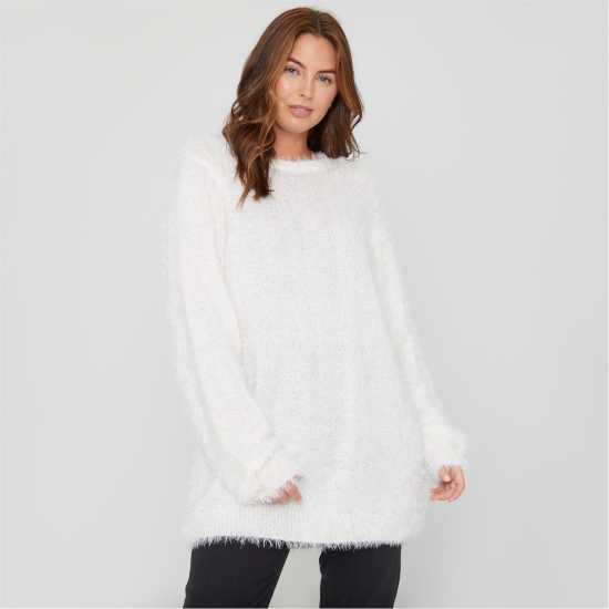 Be You BeYou Fluffy Crew Neck Jumper Крем Блуза С Обло Деколте Be You Beyou Fluffy Crew Neck Jumper Крем