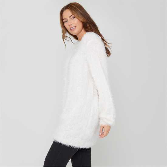 Be You BeYou Fluffy Crew Neck Jumper Крем Блуза С Обло Деколте Be You Beyou Fluffy Crew Neck Jumper Крем