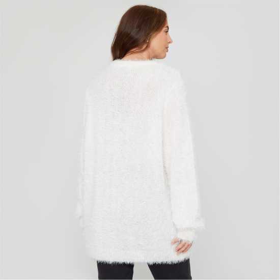 Be You BeYou Fluffy Crew Neck Jumper Крем Блуза С Обло Деколте Be You Beyou Fluffy Crew Neck Jumper Крем