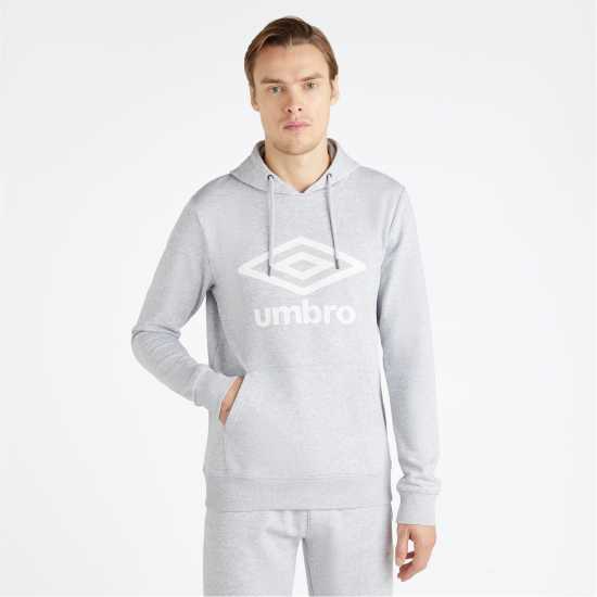 Umbro Team Knitted Hoodie Сив меланж/Бял Umbro Team Knitted Hoodie Сив меланж/Бял