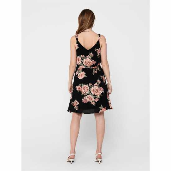 Only Karmen Print Mini Dress Womens Черно Дамски поли и рокли