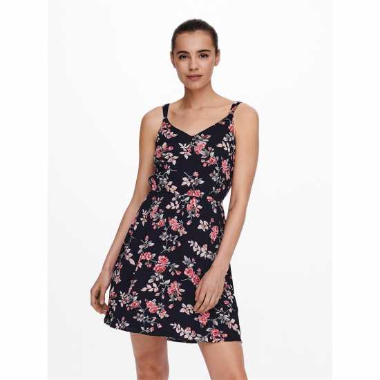 Only Karmen Print Mini Dress Womens Нощно небе Дамски поли и рокли