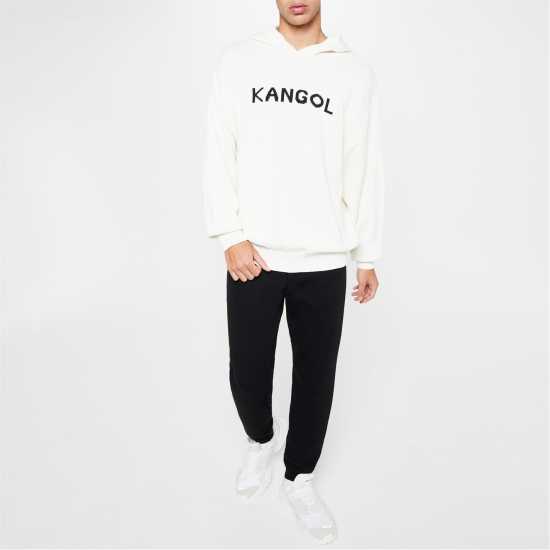 Kangol Jacquard Logo Hoodie Mens Beige Мъжки пуловери и жилетки