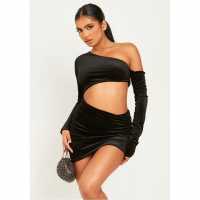 Дамски поли и рокли Missy Empire Cut Out Mini Dress With Attached Sleeve Missy Empire Cut Out Mini Dress With Attached Sleeve Дамски поли и рокли