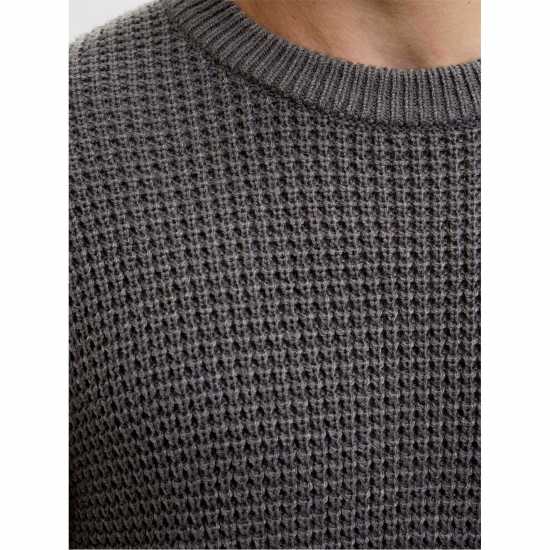 Блуза С Обло Деколте Jack And Jones Men's Knitted Crew Neck Jumper Асфалт 