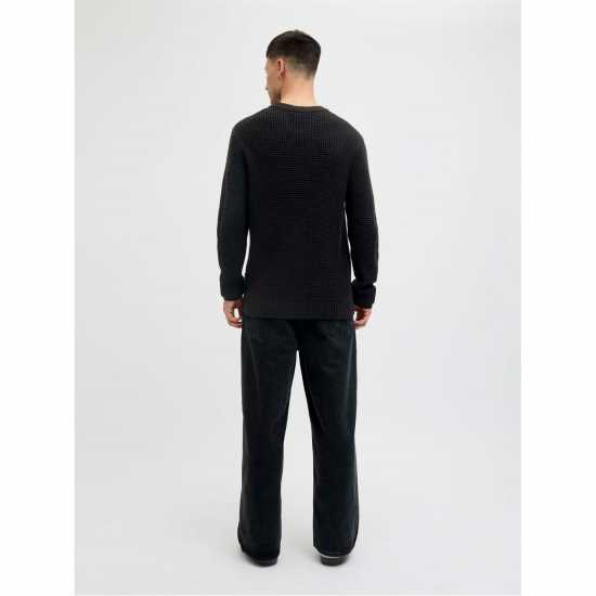 Блуза С Обло Деколте Jack And Jones Men's Knitted Crew Neck Jumper Черно Блуза С Обло Деколте Jack And Jones Men's Knitted Crew Neck Jumper Черно