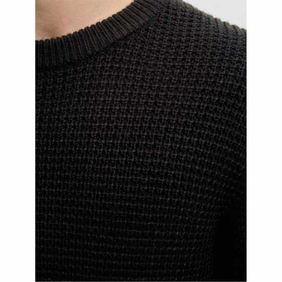 Блуза С Обло Деколте Jack And Jones Men's Knitted Crew Neck Jumper Черно Блуза С Обло Деколте Jack And Jones Men's Knitted Crew Neck Jumper Черно