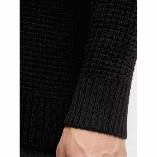 Блуза С Обло Деколте Jack And Jones Men's Knitted Crew Neck Jumper Черно Блуза С Обло Деколте Jack And Jones Men's Knitted Crew Neck Jumper Черно