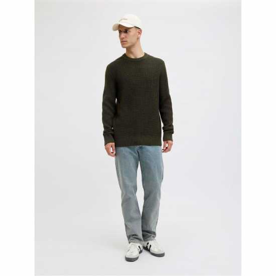 Блуза С Обло Деколте Jack And Jones Men's Knitted Crew Neck Jumper Розин Блуза С Обло Деколте Jack And Jones Men's Knitted Crew Neck Jumper Розин