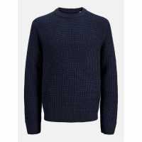 Блуза С Обло Деколте Jack And Jones Men's Knitted Crew Neck Jumper Небесен капитан 
