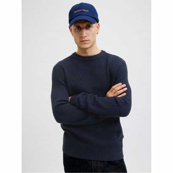 Блуза С Обло Деколте Jack And Jones Men's Knitted Crew Neck Jumper Небесен капитан Блуза С Обло Деколте Jack And Jones Men's Knitted Crew Neck Jumper Небесен капитан