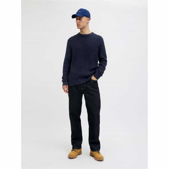 Блуза С Обло Деколте Jack And Jones Men's Knitted Crew Neck Jumper Небесен капитан Блуза С Обло Деколте Jack And Jones Men's Knitted Crew Neck Jumper Небесен капитан