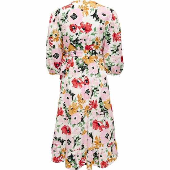 Only Olivia Wrapped Dress Womens Облачен Танцьор Дамски поли и рокли