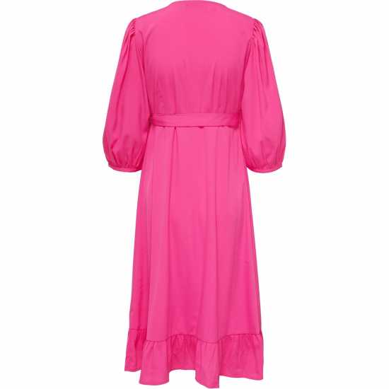 Only Olivia Wrapped Dress Womens Фуксия Лилаво Дамски поли и рокли