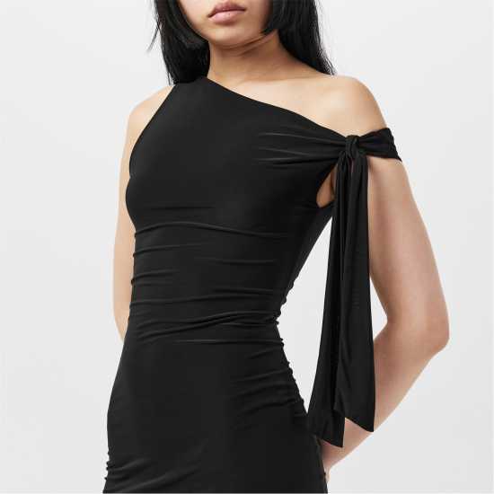 Дамски поли и рокли Средна Рокля Missy Empire Tie Shoulder Midi Dress Черно Средна Рокля Missy Empire Tie Shoulder Midi Dress Черно Дамски поли и рокли