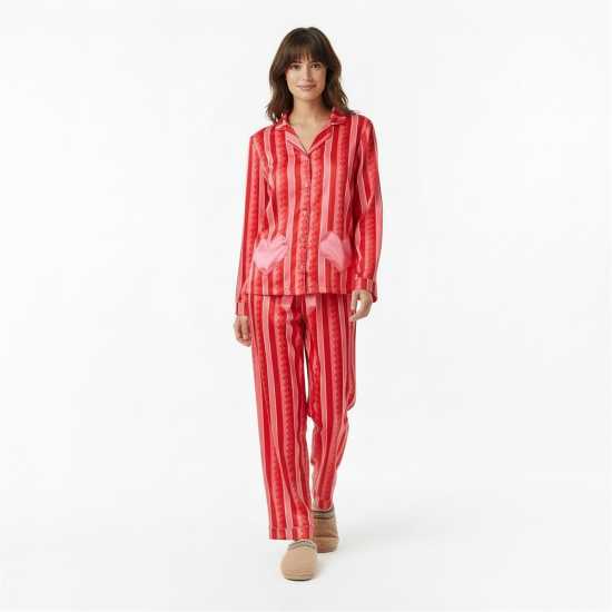 Women's Satin Long Sleeve Pyjama Sets  