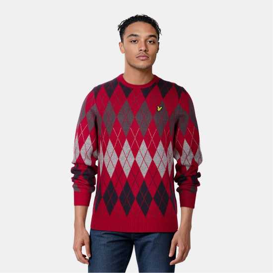 Lyle And Scott Блуза С Обло Деколте Argyle Crew Neck Jumper Lyle And Scott Блуза С Обло Деколте Argyle Crew Neck Jumper