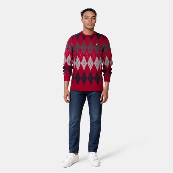 Lyle And Scott Блуза С Обло Деколте Argyle Crew Neck Jumper Lyle And Scott Блуза С Обло Деколте Argyle Crew Neck Jumper