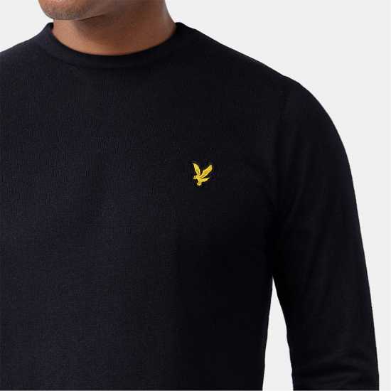 Lyle And Scott Merino Crew Knit Sweater Тъмно морско Син Z271 Lyle And Scott Merino Crew Knit Sweater Тъмно морско Син Z271