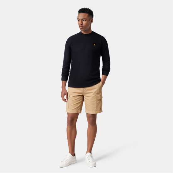 Lyle And Scott Merino Crew Knit Sweater Тъмно морско Син Z271 Lyle And Scott Merino Crew Knit Sweater Тъмно морско Син Z271