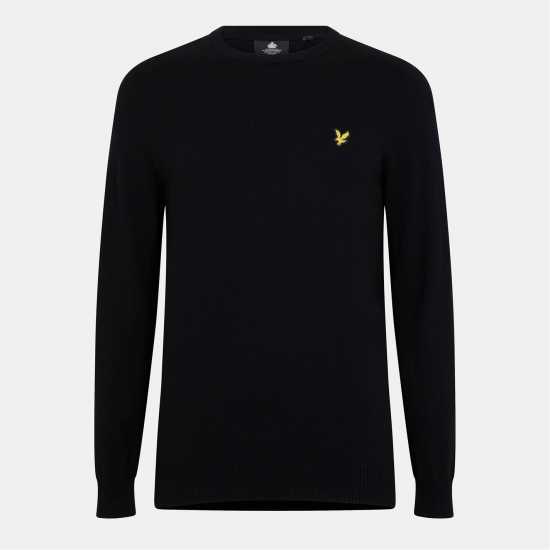 Lyle And Scott Merino Crew Knit Sweater Черно небесно Z865 Lyle And Scott Merino Crew Knit Sweater Черно небесно Z865