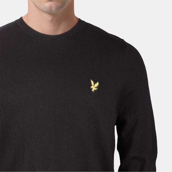 Lyle And Scott Merino Crew Knit Sweater Черно небесно Z865 Lyle And Scott Merino Crew Knit Sweater Черно небесно Z865