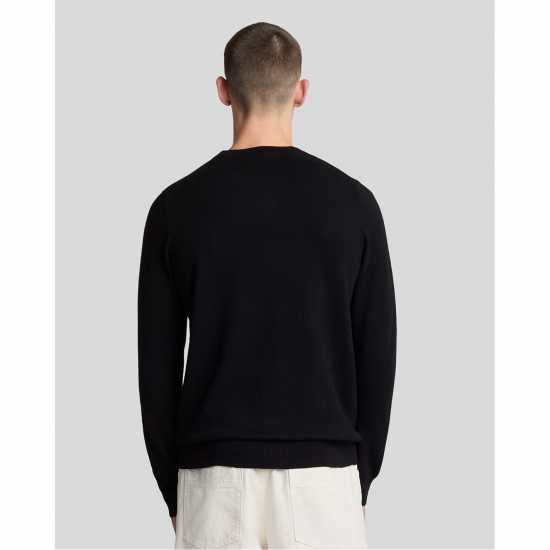Lyle And Scott Merino Crew Knit Sweater Черно небесно Z865 Lyle And Scott Merino Crew Knit Sweater Черно небесно Z865