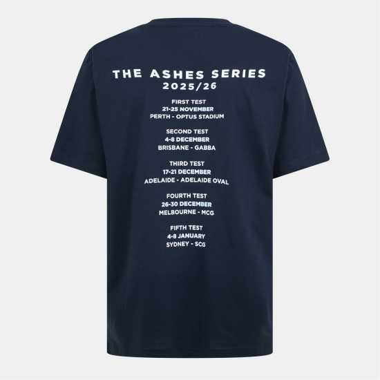 Castore Men's Ashes Tour Crew Neck T-Shirt Navy Castore Men's Ashes Tour Crew Neck T-Shirt Navy
