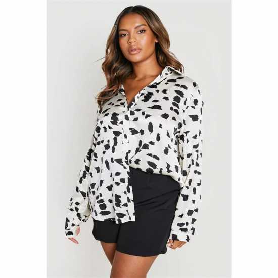 Influence Satin Shirt Ld99 Cream Дамски ризи и тениски