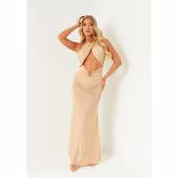 Missy Empire Halter Neck Cut Out Maxi Dress  Дамски поли и рокли