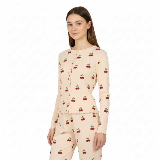 Women's Ribbed Long Sleeve Pyjama Set Women's Ribbed Long Sleeve Pyjama Set