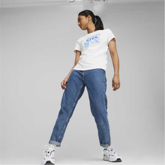 Puma Mcfc Ftblcore Graphic Tee W T-Shirt Womens Puma Mcfc Ftblcore Graphic Tee W T-Shirt Womens