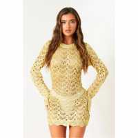 Missy Empire Knitted Open Back Mini Dress  Дамски поли и рокли