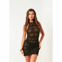 Missy Empire Halterneck Dress Черно Дамски поли и рокли
