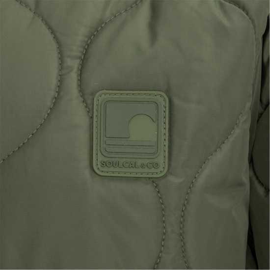 Soulcal Ватирано Яке Women's Collarless Long Sleeve Quilted Jacket  