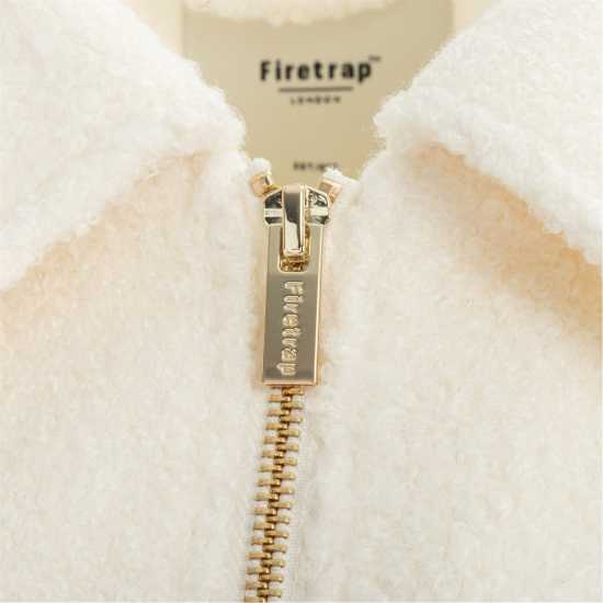 Firetrap Women's Short Textured Cropped Long Sleeve Shearling Jacket Firetrap Women's Short Textured Cropped Long Sleeve Shearling Jacket